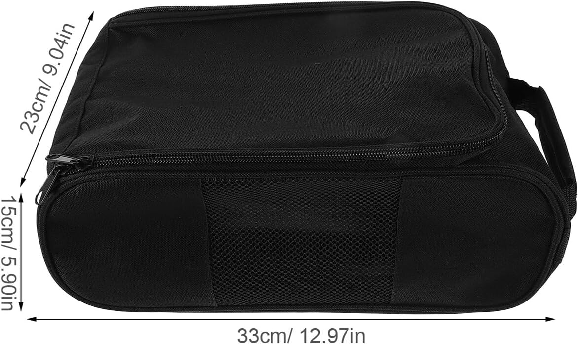 Didiseaon Golf Shoe Bag with Handle Breathable Sturdy Black Sports Shoe Carrier Organizer for Men and Women Outdoor Travel Storage and Accessories