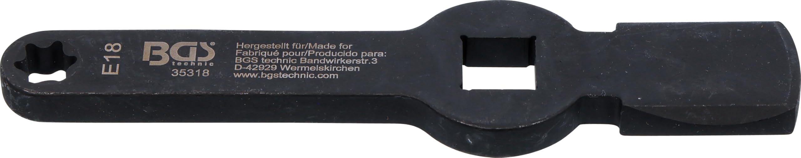 Bgs Black 35318 | Slogging Ring Spanner | E-Type (For Torx) | With 2 Striking Faces | E18
