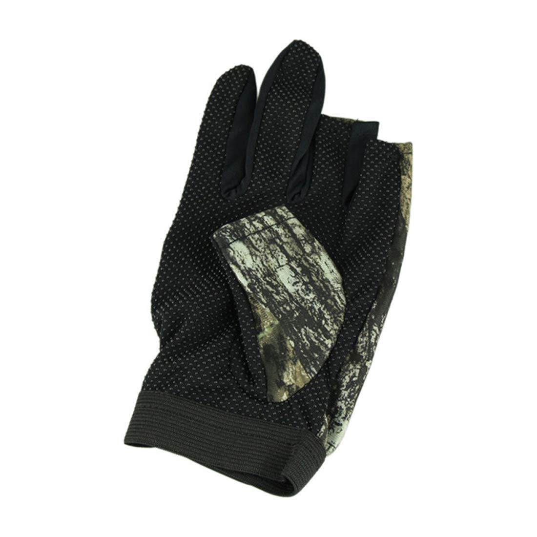 Nema 3-Cut Finger Anti Slip Camouflage Fishing Glove - Green - Pack of Two 2