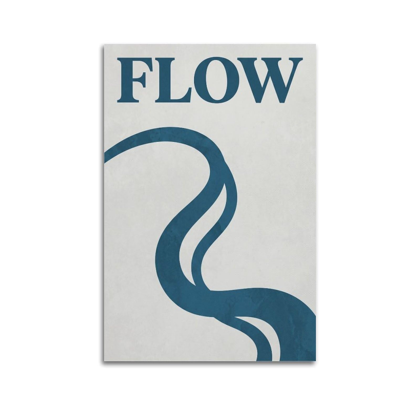 XKUGA Zen Flow Poster Blue River Abstract Calm Serenity Meditation Modern Decorative Canvas Prints - Ideal Wall Art for Family, Man Cave, Game Room, Boys & Girls Bedroom 24x36inch(60x90cm)