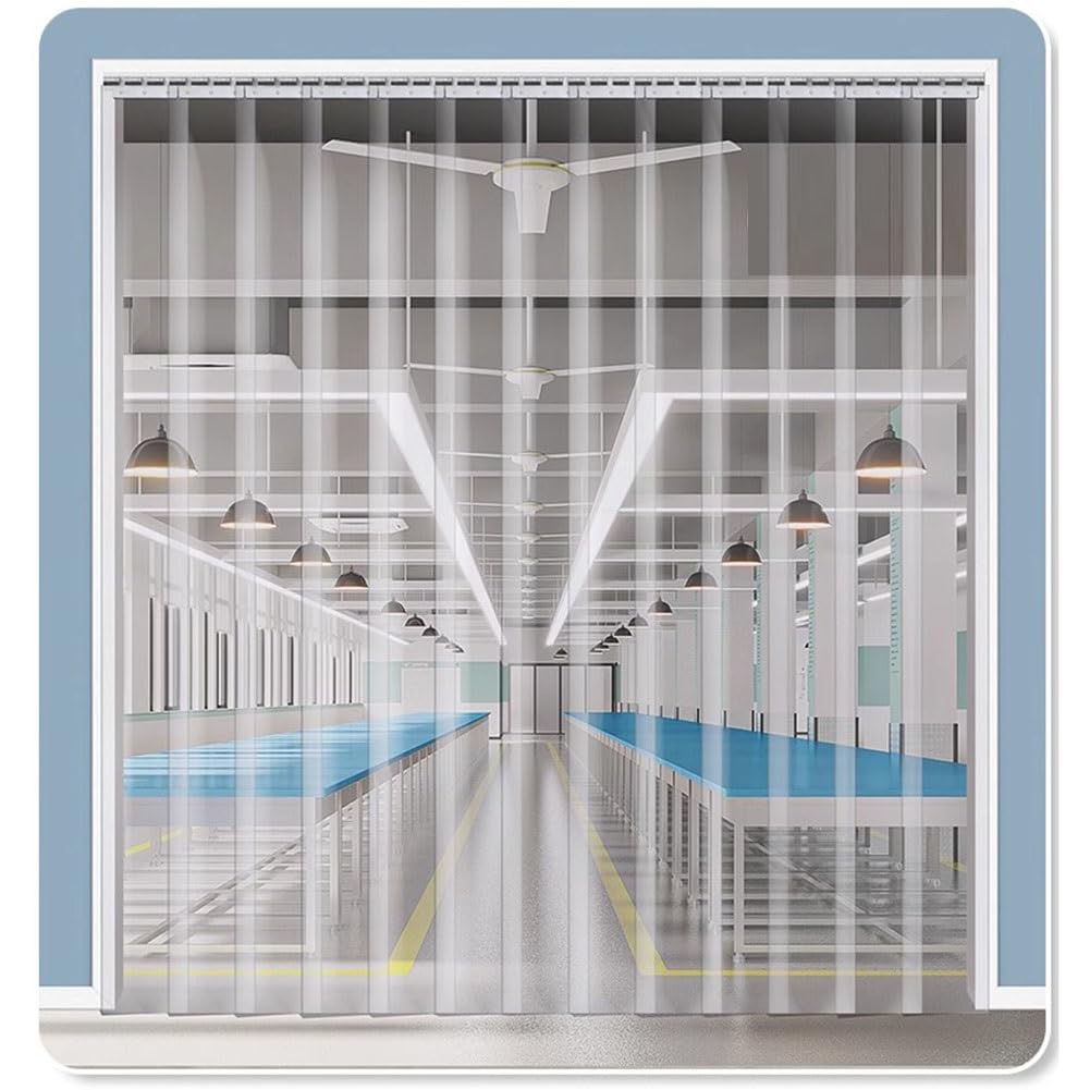 Generisch PVC-Streifenvorhang-Set für Gefrierschränke, Kühlräume und Lagerhallentüren – 5-teiliger Vinyl-Streifenvorhang (0,75 x 2,2 m) für Energieeffizienz und Temperaturkontrolle