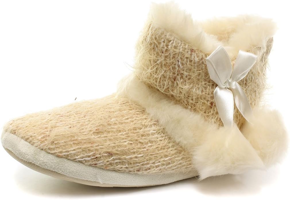 Womens cream slippers Clearance