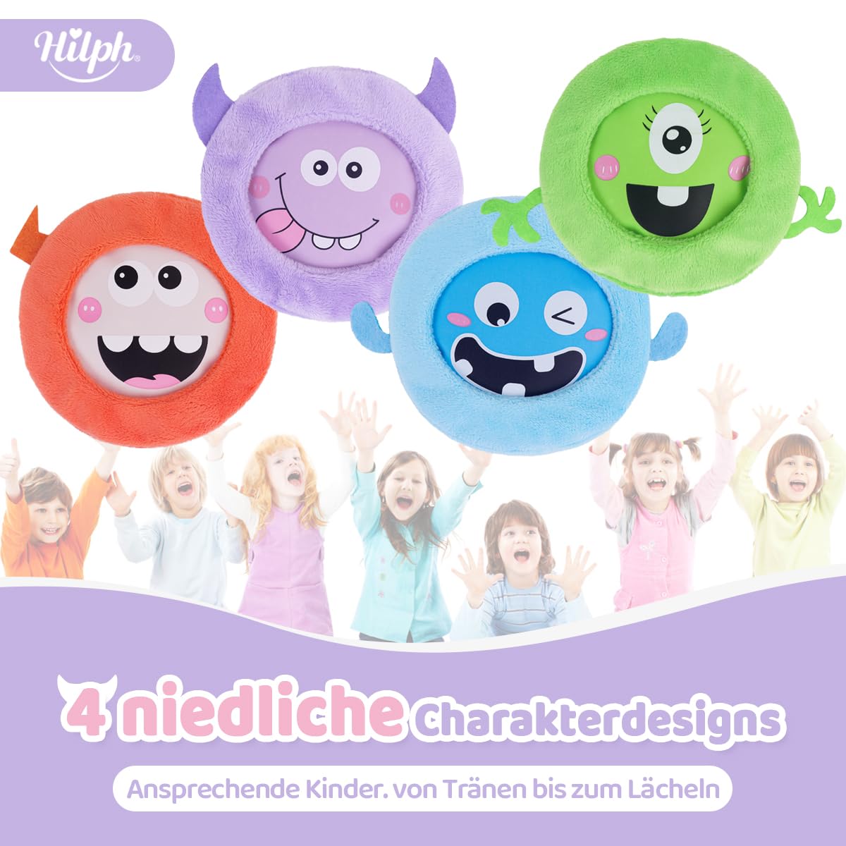 Hilph Hilph - Almohadillas de refrigeración elásticas, 4 geles no tóxicos, lesiones, alivio del dolor, enfriamiento de fiebre, golpes, muelas del juicio, compresa fría