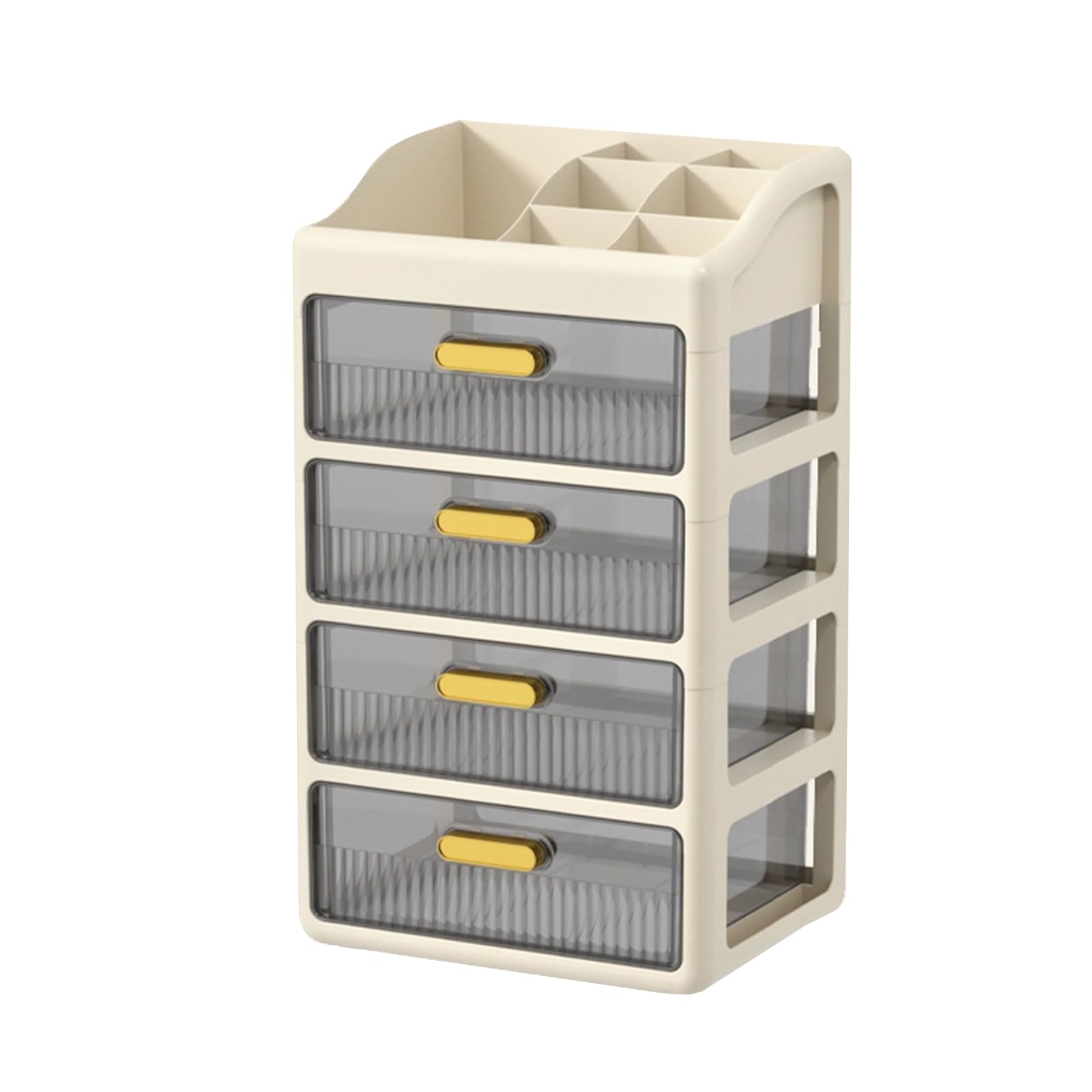 Przezroczysty 4-warstwowy pulpit z szufladami do domowego biura artykuły pa biżuteria i kosmetyki - stylowe rozwiązanie do przechowywania (szerokość 21 cm)