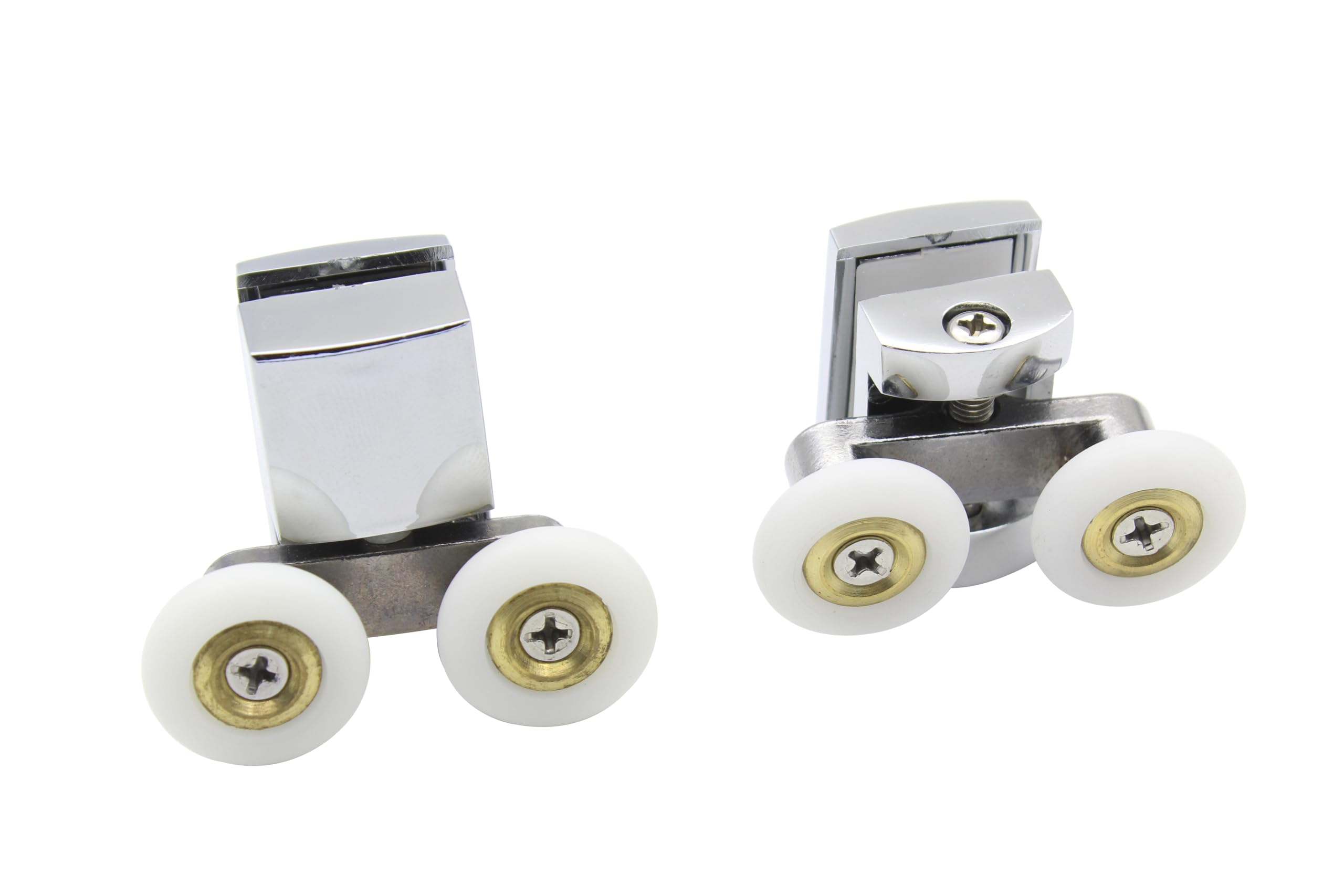 KEABATH Solid zinc Alloy 23mm Diameter Shower Glass Door Rollers Shower Twin Wheels Runner Pulleys