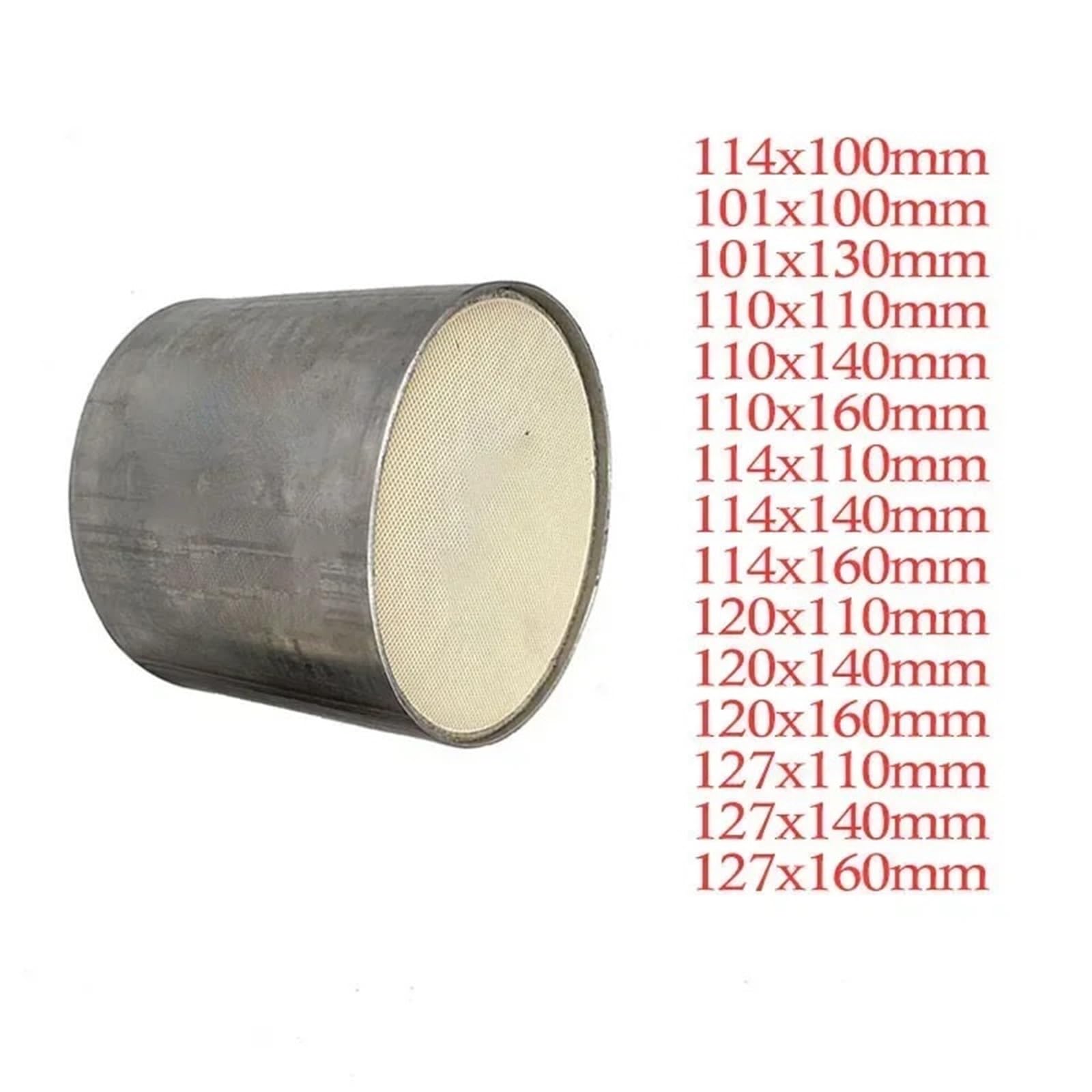 Auto-Katalysatoren Sport Renn Katalysator Universal Katalysator EURO 1 400 Cpsi High Flow 101/114/120/127 * 100 Mm Sport Katalysator Drei Weg Runde(EURO 1 101X100 mm)