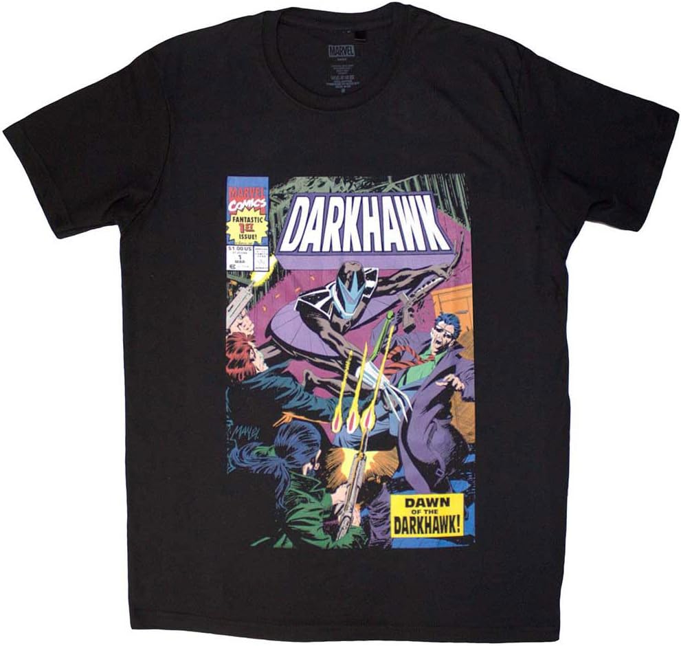 Men's Marvel Comics Darkhawk Comic Cover T-Shirt Black