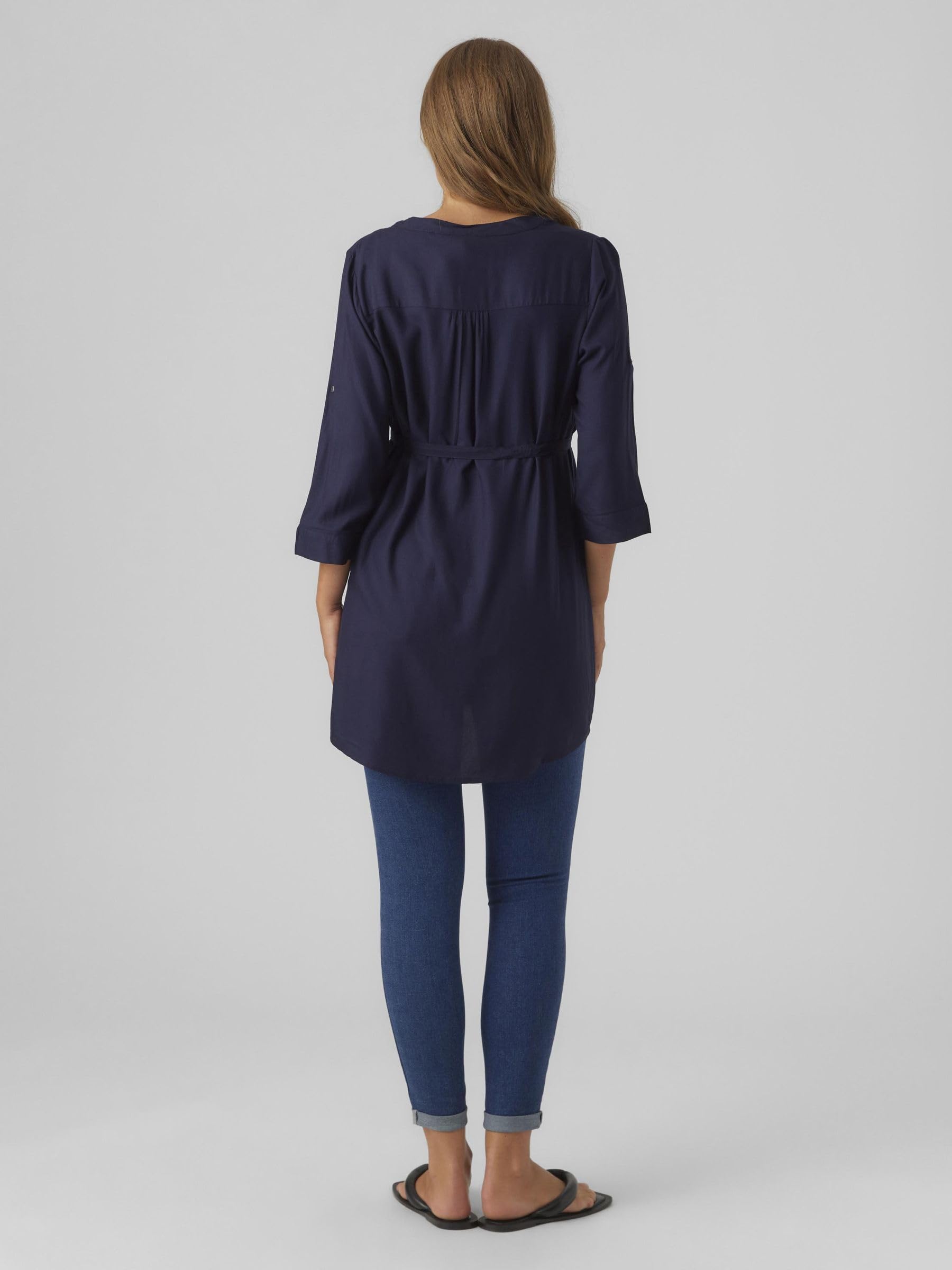 MAMALICIOUS Mlmercy 3/4 Woven Tunic Noos Eco A. Túnica Mujer