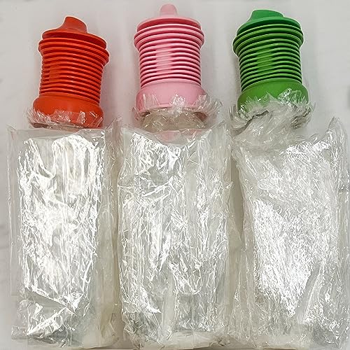 Image of VOOZR Storage bag supporting valve 3 colors 6 pieces, 31.5 Inch, PINK GREEN ORANGE, VOLCAN001