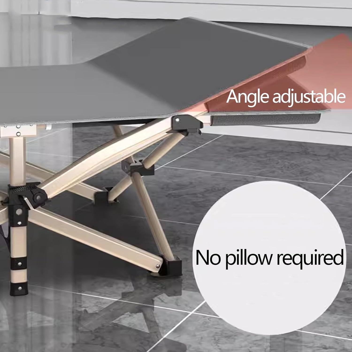 Draagbaar opvouwbaar campingbed 71 cm breed bed Slaapwieg met matras Campingbedje voor volwassenen Thuiskantoor Dutje Roeping Buiten