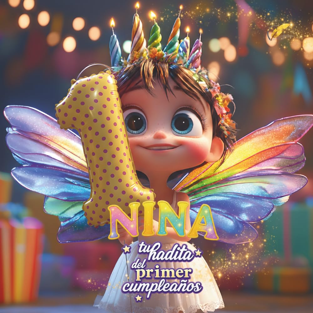 NINA, TU HADITA DEL PRIMER CUMPLEAÑOS: Libro personalizable para niños y niñas de 1 año – Regalo original para el primer cumpleaños y recuerdo del primer año de vida.