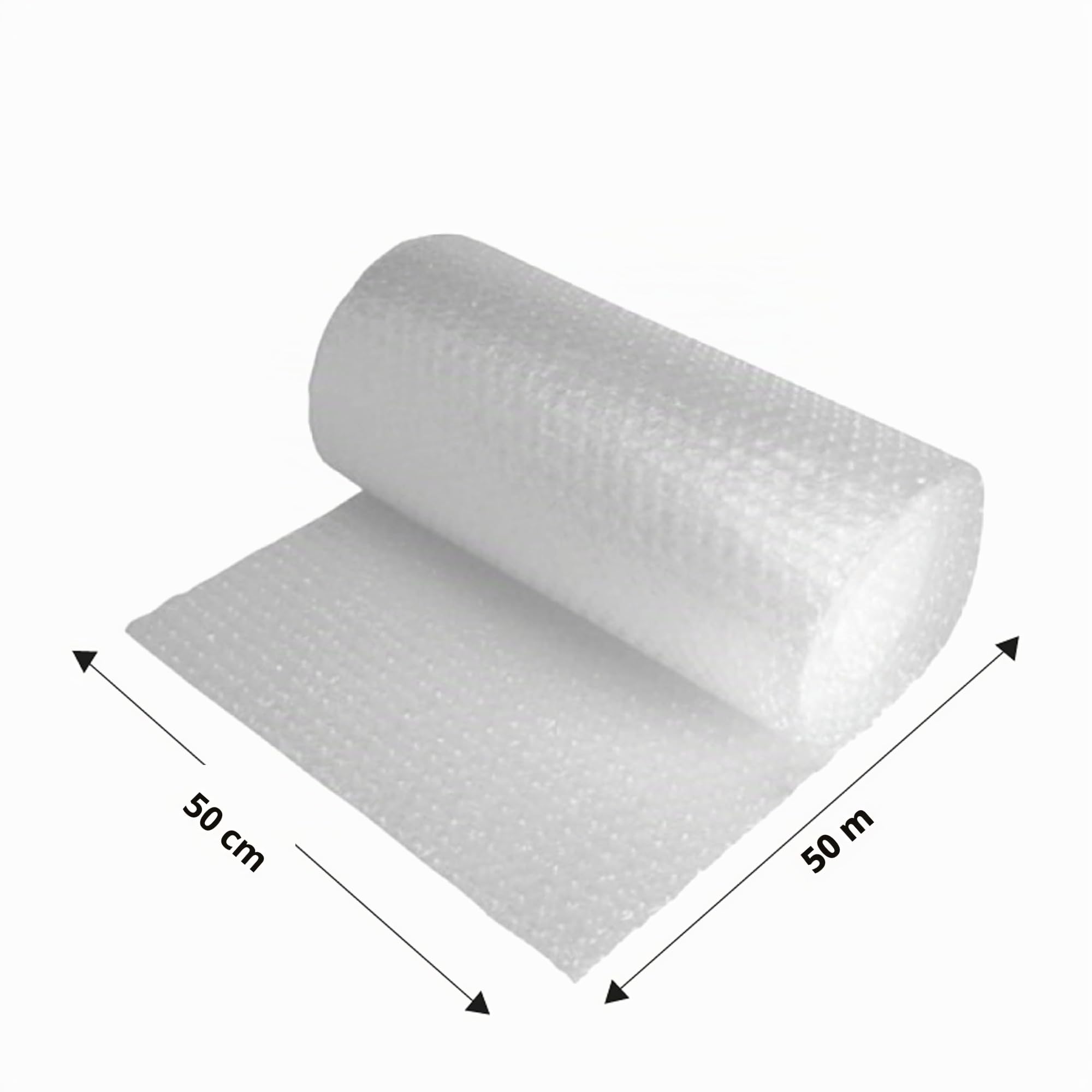Jeco - 1 rouleau de film papier bulle 50 cm x 50m Aircap tri-couche avec film barrière gain de place recyclable