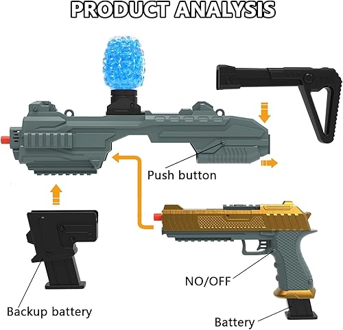 Miniatura 3 de UXSIO Lanzador de recarga de gel, lanzador automático de salpicaduras para mayores de 14 años, ideas de regalo de cumpleaños de Navidad para adultos
