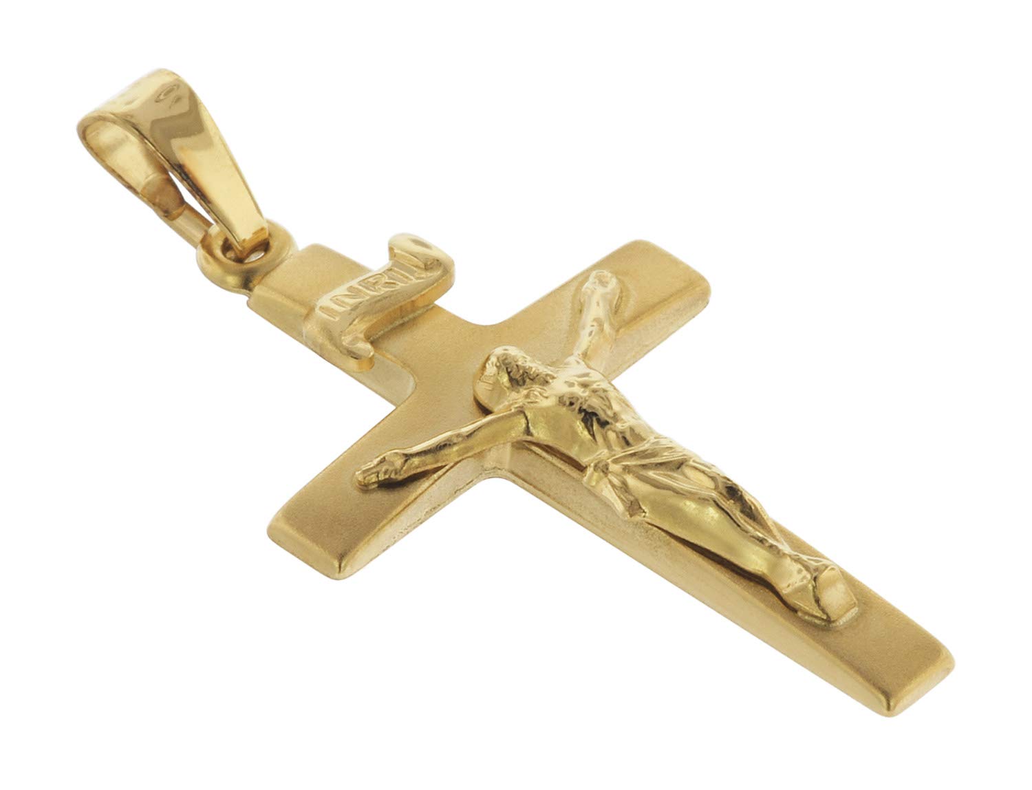 trendor Anhänger Kruzifix 24 mm Gold 750/18 Karat 75551