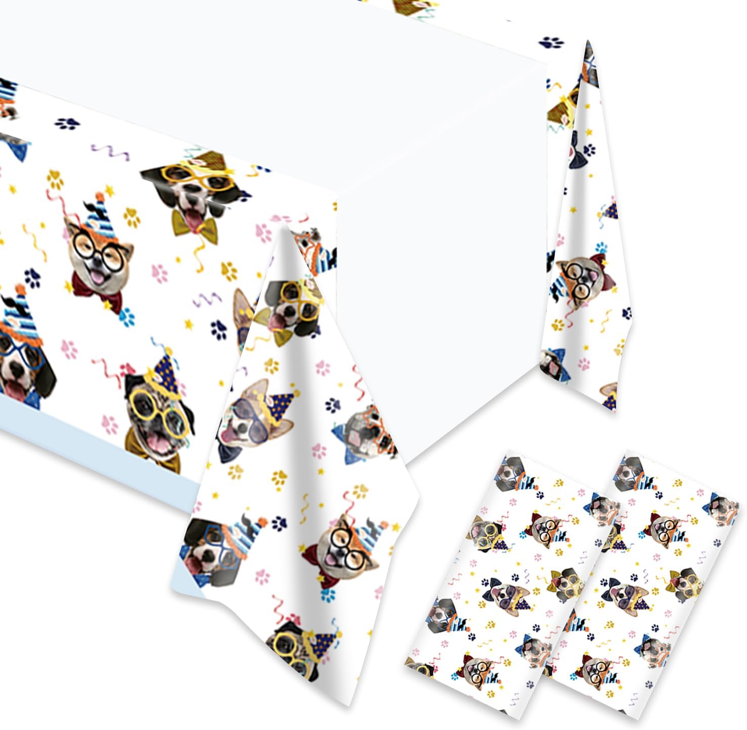 Egami 2pcs Soccer Party Tablecloth Table Cover Party Supplies Soccer Party Decorations 70 inches x 42 inches for Soccer Party Supplies (Green Soccer HH)