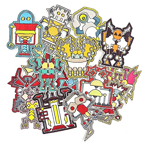 Guokuai 15 Pcs Cute Robot Iron on Patches Embroidered Motif Applique Decoration Sew On Patches Custom Patches for DIY Jeans, Jacket,Kid's Clothing, Bag Guokuai 15 Pcs Cute Robot Iron on Patches Embroidered Motif Applique Decoration Sew On Patches Custom Patches for DIY Jeans, Jacket,Kid's Clothing, Bag