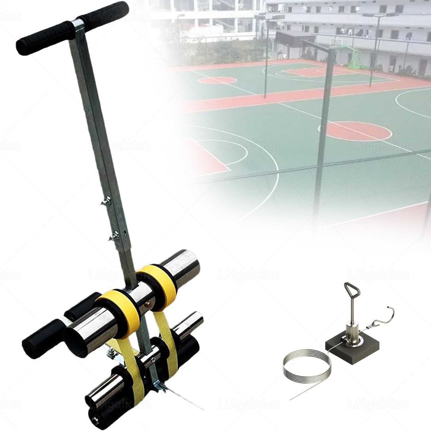 GLETSF Line Marking Machine, Hand-push Lane Marking Applicator for Schools, Sports Surfaces, Industrial Marking,