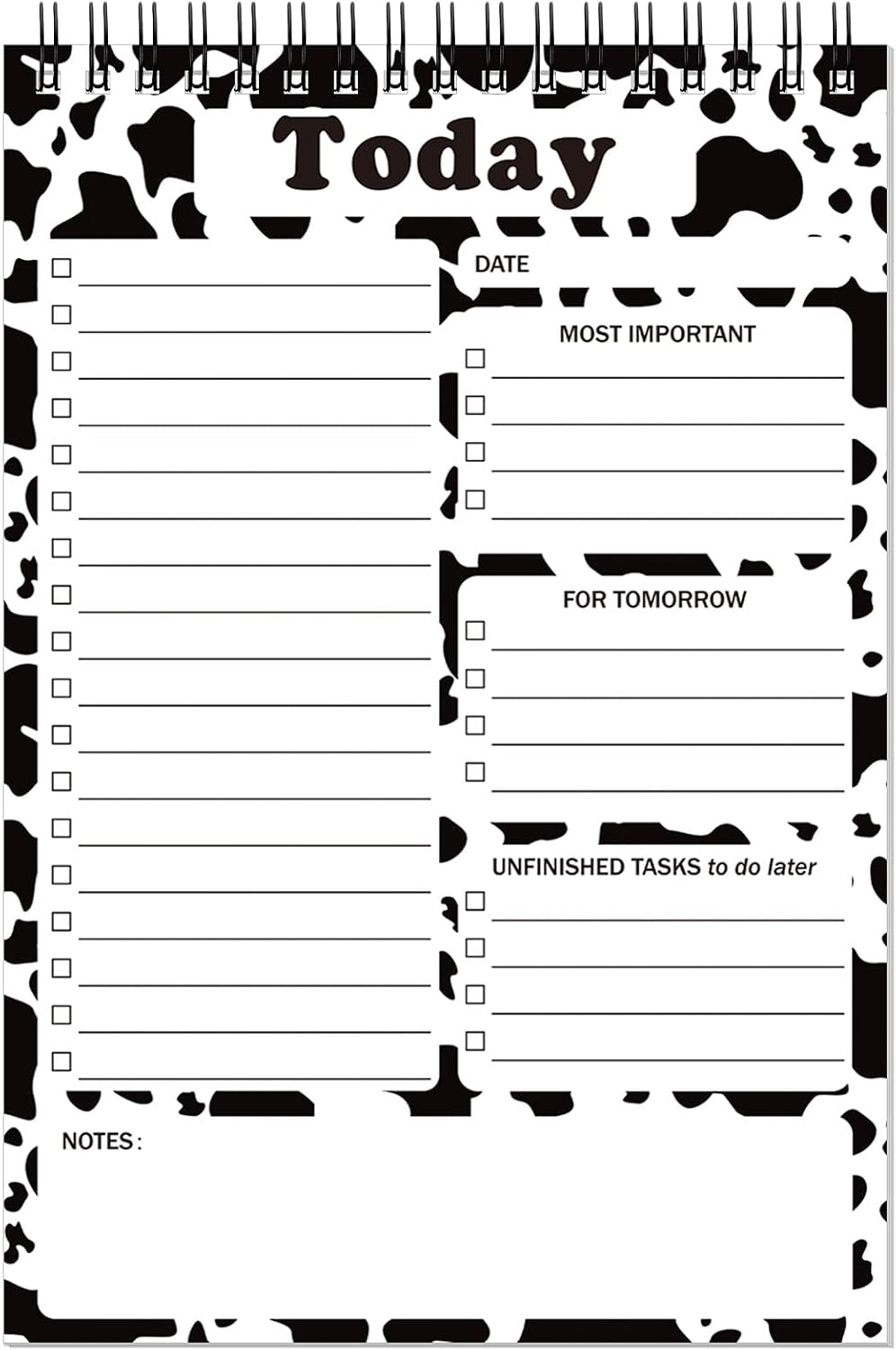 Gueevin Highland Cow Gifts To Do List Notepad 8.7 x 6 Inch Big Note Pads 50 Sheets Spiral Work Planner Reminder Christmas Party Gifts for Desk Accessories Office Supplies Women Men Friends