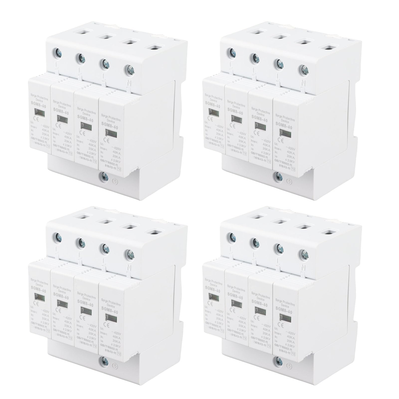 Cryfokt DIN Rail Protector 4 Pole 40KA