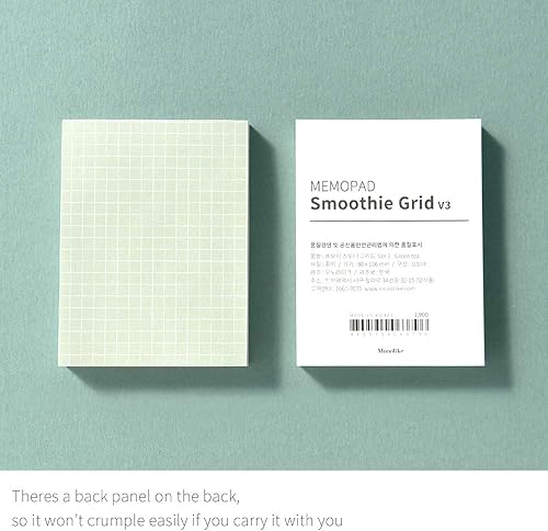 Miniatura 4 de Monolike Memopad Smoothie Ver.3 - Juego de 4 paquetes, 4 diseños diferentes, 100 hojas por bloc, total de 400 hojas, blocs de notas, blocs de