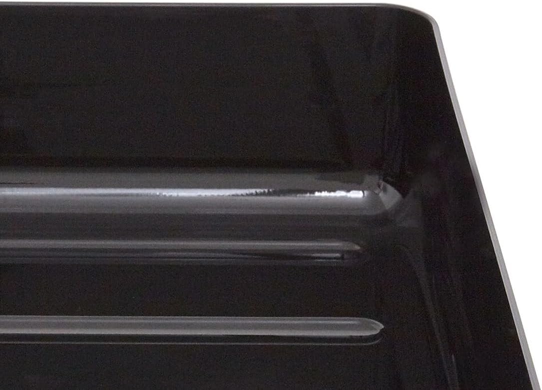 TRU RED Front‑Load Stackable Letter Tray, Plastic, Black, 4/Carton – Desktop File Organizer for Office Paper & Documents