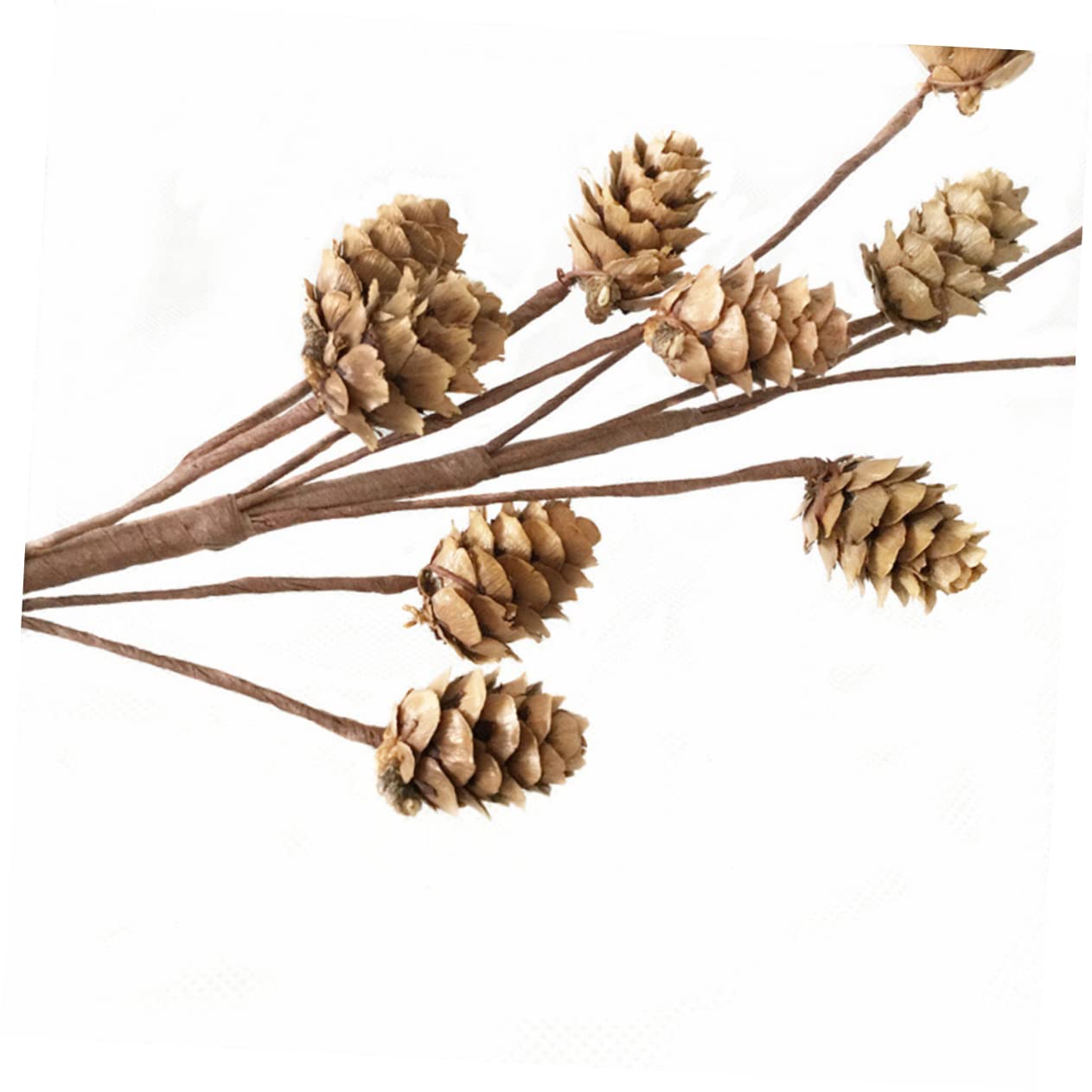 Abaodam 12 De Pino Púas De Pino con Piñas De Pino De Navidad Guirnalda De Pino Decoración De Púas De Navidad Púas De Pino Falso Arreglo De Flores Artificiales