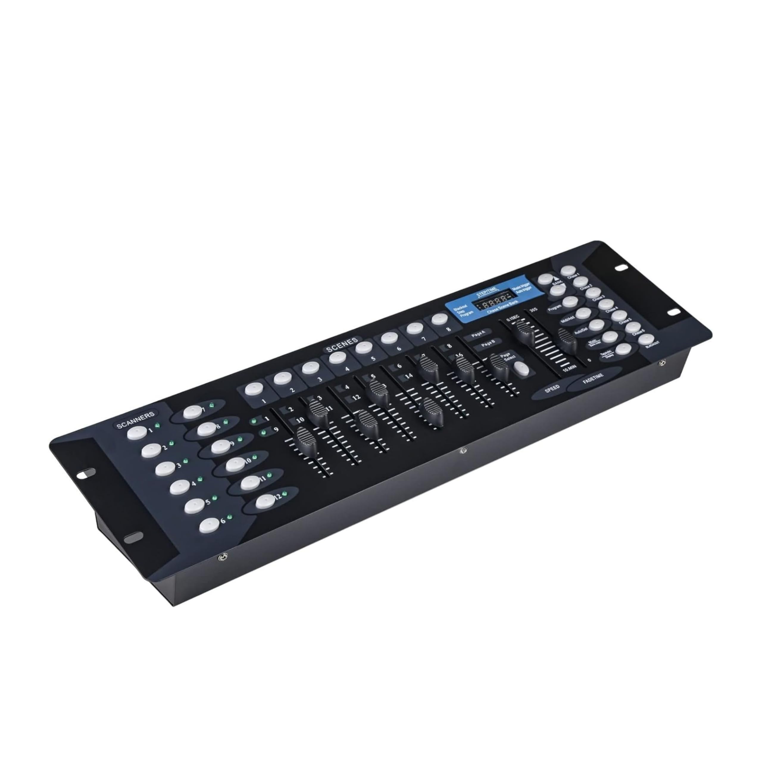YASTA Centralina Controller Mixer DMX 512 192 Canali Console Luci Effetti Disco e Palco, Luci Professionali per DJ e Spettacoli Controllo Illuminazione Mixer DMX Effetti Luce Ideale per Teste Mobili