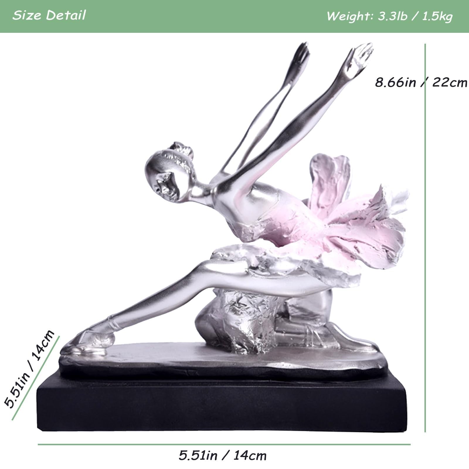 Estatuas artísticas para decoración de Escritorio: estatuas de Bailarina, esculturas de Mesa para niña, Figuras artísticas de Bailarina, Decoraciones de Escritorio, Arte