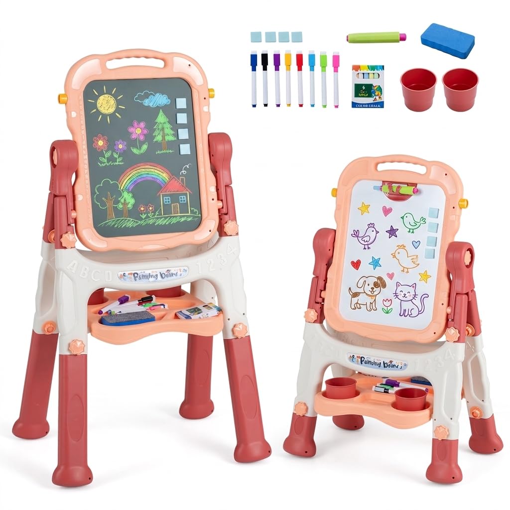 Maxmass 4 in 1 Kids Art Easel Children Double Side Easel (Pink)