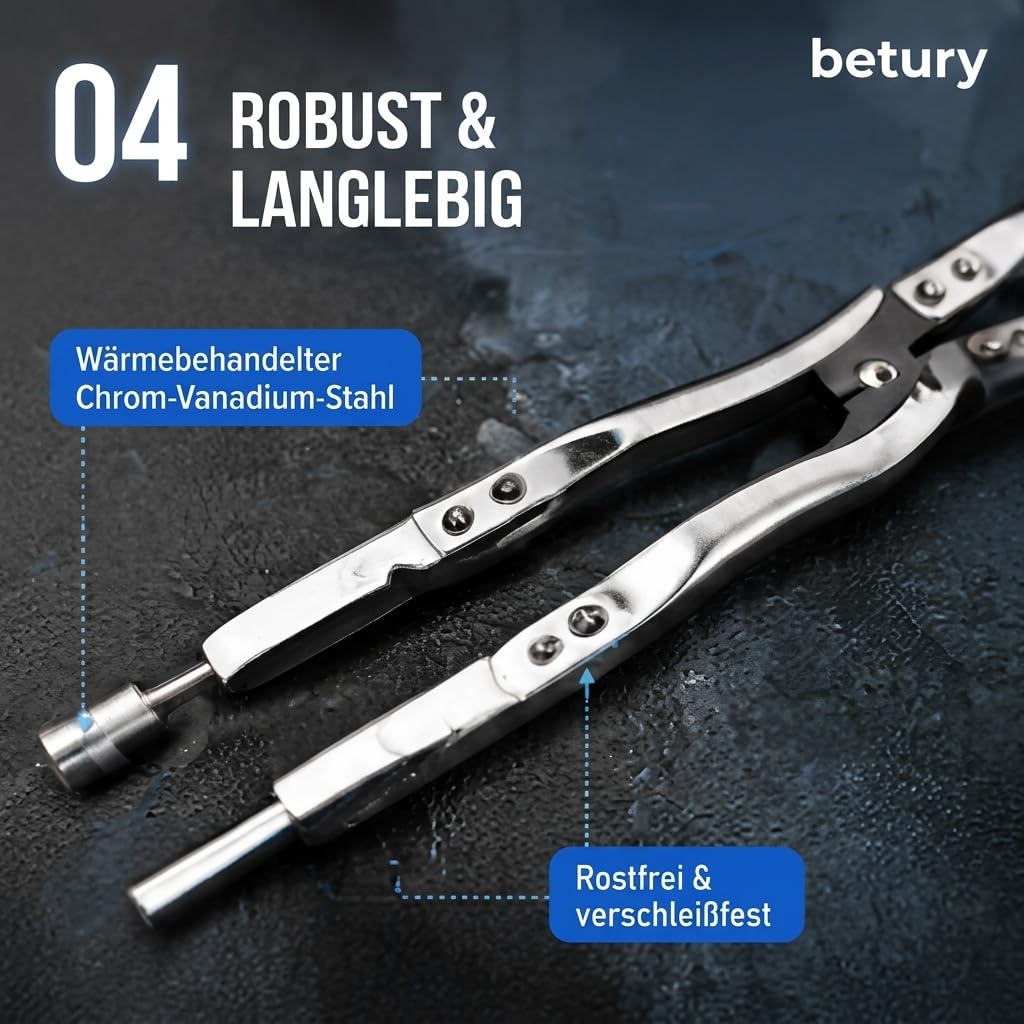 25-TLG Druckluft Ventilfederspanner Set | Ventilschaftdichtung Werkzeug & Ventilfederspanner Werkzeug kfz | Ventil Werkzeug Universal für 8V 16V 24V Motoren Motoreninstandsetzung