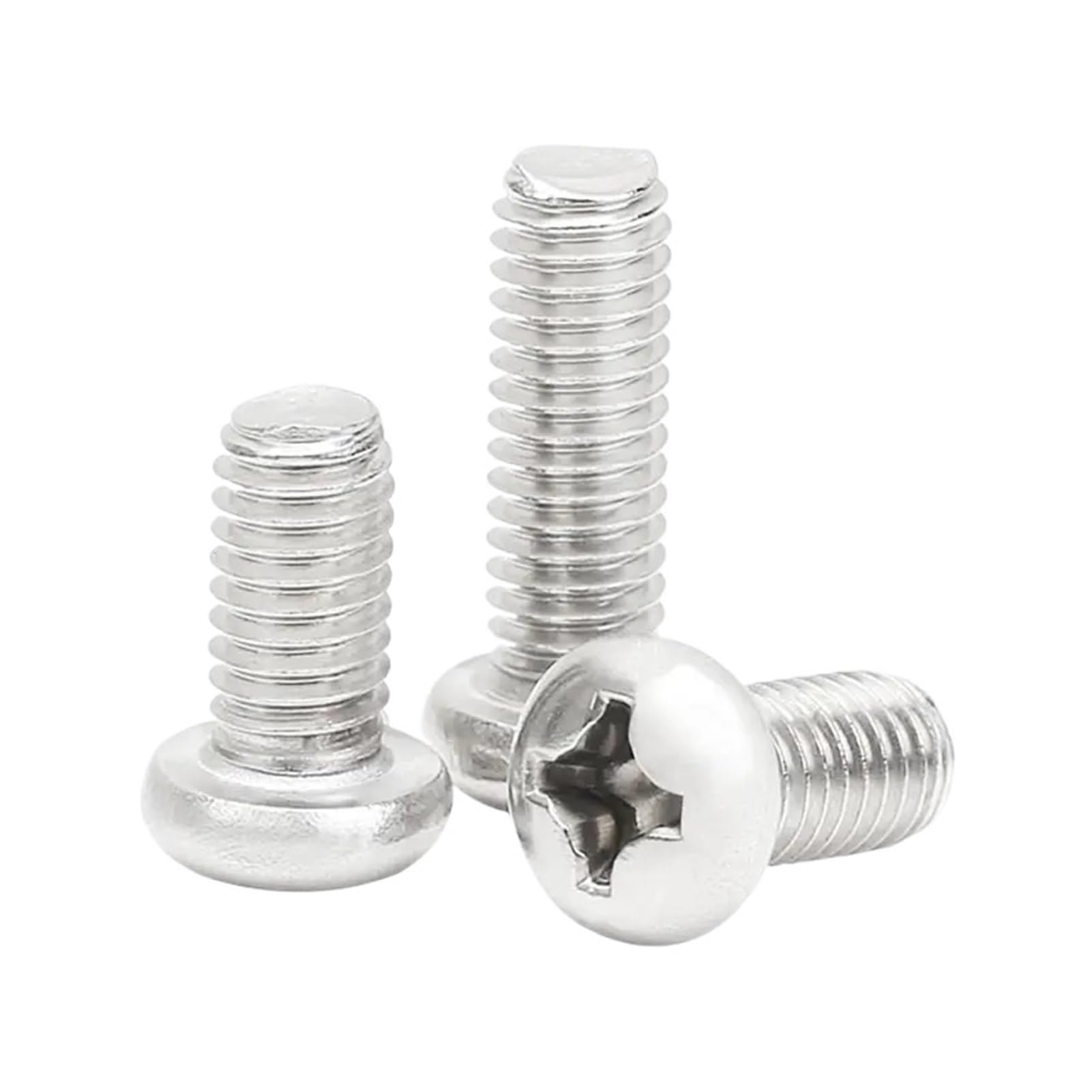 6063# Śruby ze stopu aluminium M1,7 M2,5 M3, M4, M5, M6 PM z łbem walcowym gniazdem krzyżowym DIN7985 (4 mm,0 (50 szt.))(35mm,M4 (50pcs))