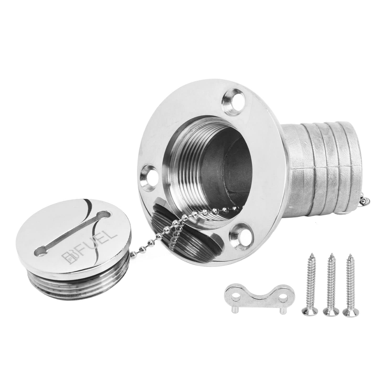 Tappo per Riempimento del Ponte della Barca, Tappo per Riempimento del Ponte per Barca Antiruggine in Acciaio Inossidabile 316, Tappo per Riempimento Sicuro del Carburante (CARBURANTE)