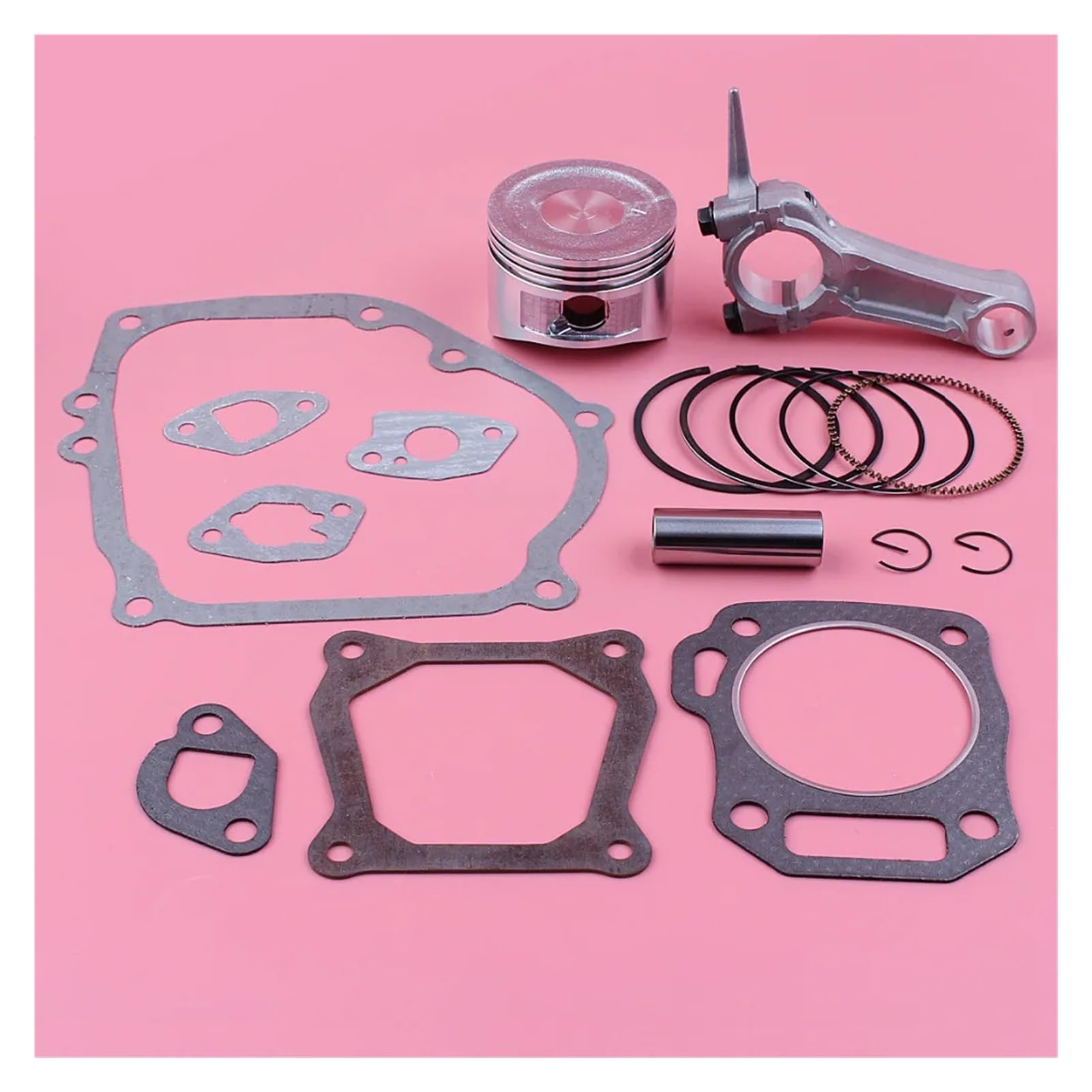 Kit Completo de Juntas de biela y pistón de 68 mm for Motor GX160 de 6,5 HP, Repuesto for cortacésped.