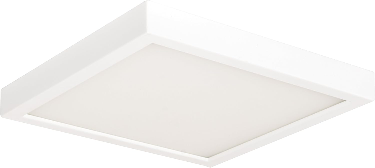 Westgate LED Square Flush Mount Ceiling Light - Dimmable Flush Mount Fixture - Energy Star Rated - 120V Damp Location Rated - High Lumen - Aluminum Housing (17W 3000K Warm White)