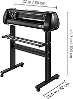 Vista 8 de VEVOR Cortadora de vinilo, plotter de corte de vinilo de 710 mm con soporte, velocidad y fuerza ajustables para plotter de vinilo de fabricación