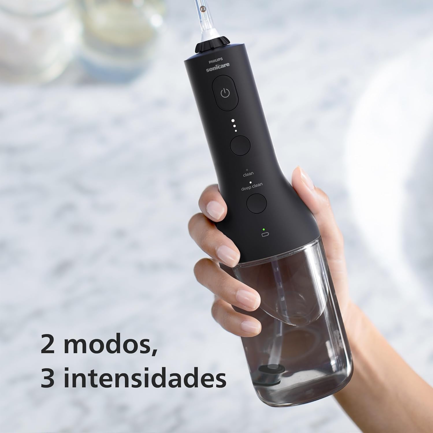 Philips Sonicare DiamondClean 9000 cepillo dental eléctrico e irrigador oral Power Flosser sin cable negro HX3886/43