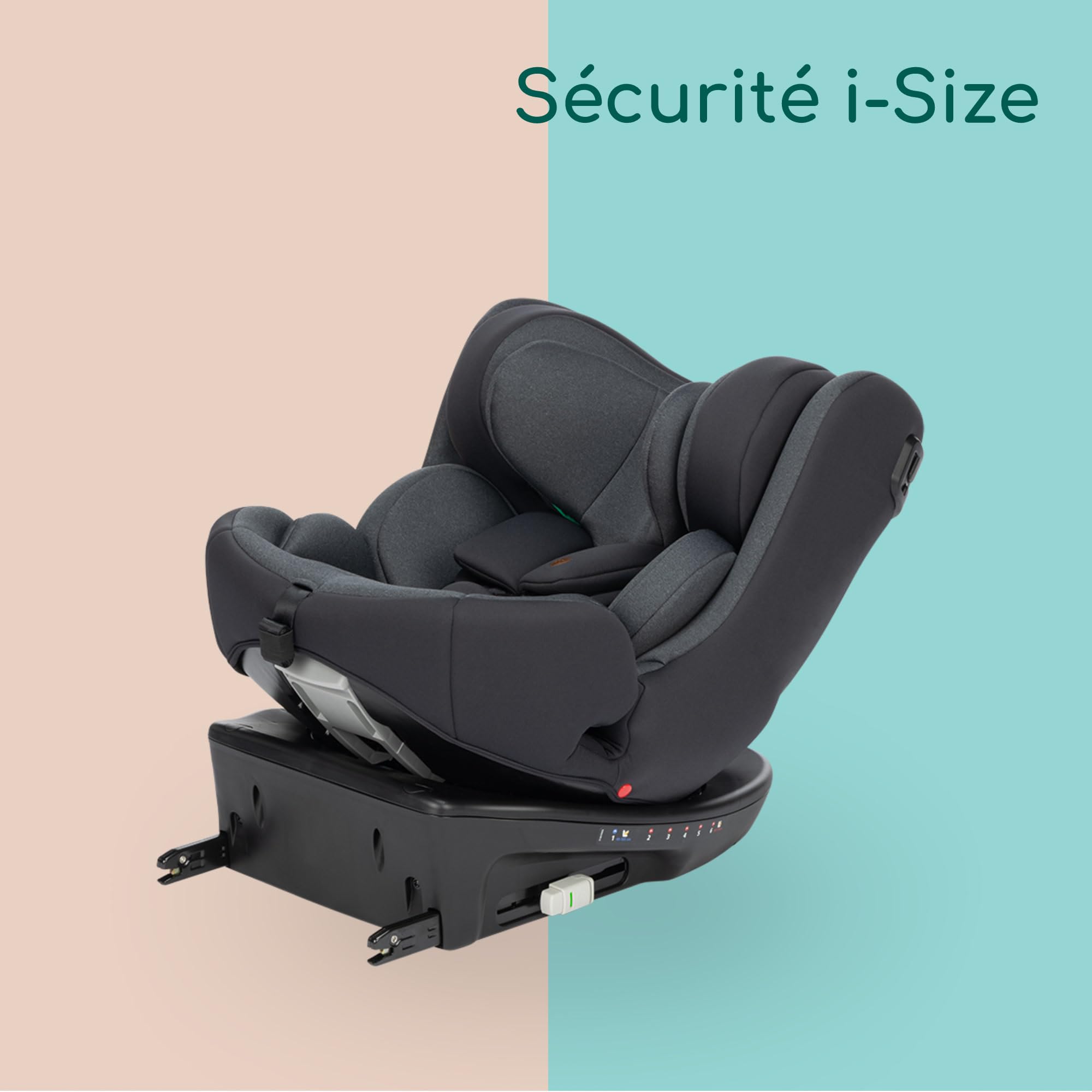 Bebeconfort EvolveFix i-Size Siège Auto 360 ISOFIX 0-12 Ans 40-150cm Noir Teinté