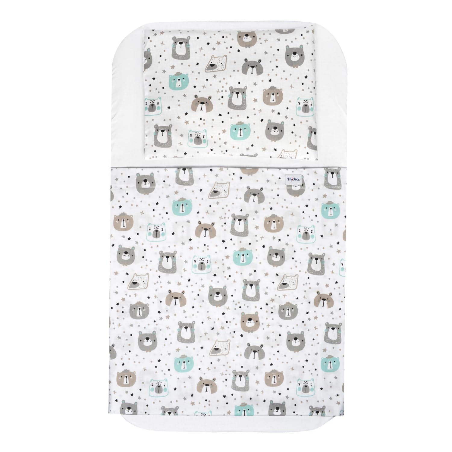 Drap housse cododo 50x83 pur coton de qualité supérieure avec alèse