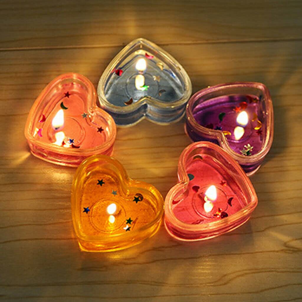 Heart Tealight Cups - 25 Pack with Wicks -2
