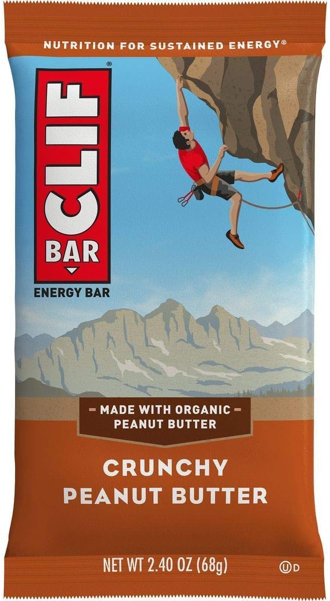 Clif Bar Crunchy Bars, Peanut Butter, 2.4 Oz.