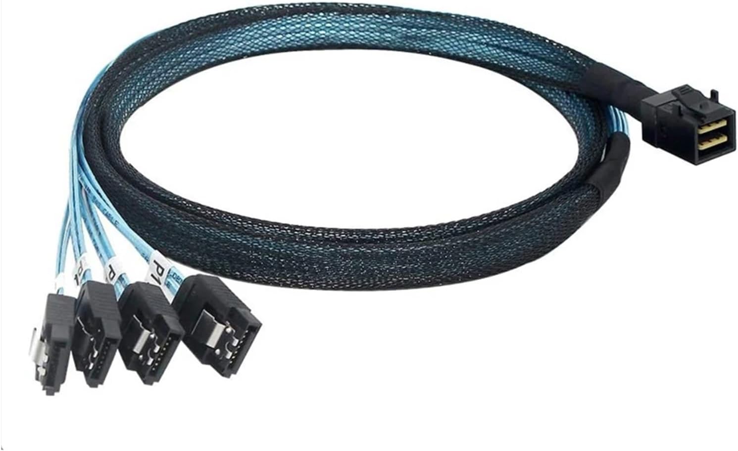 for HD MINI SFF8643 to 4xSATA3.0 Adapter Cable SSD Server Data 6Gbps Support 2.5-inch 3.5" SATA I II III Hard Drives (100cm)