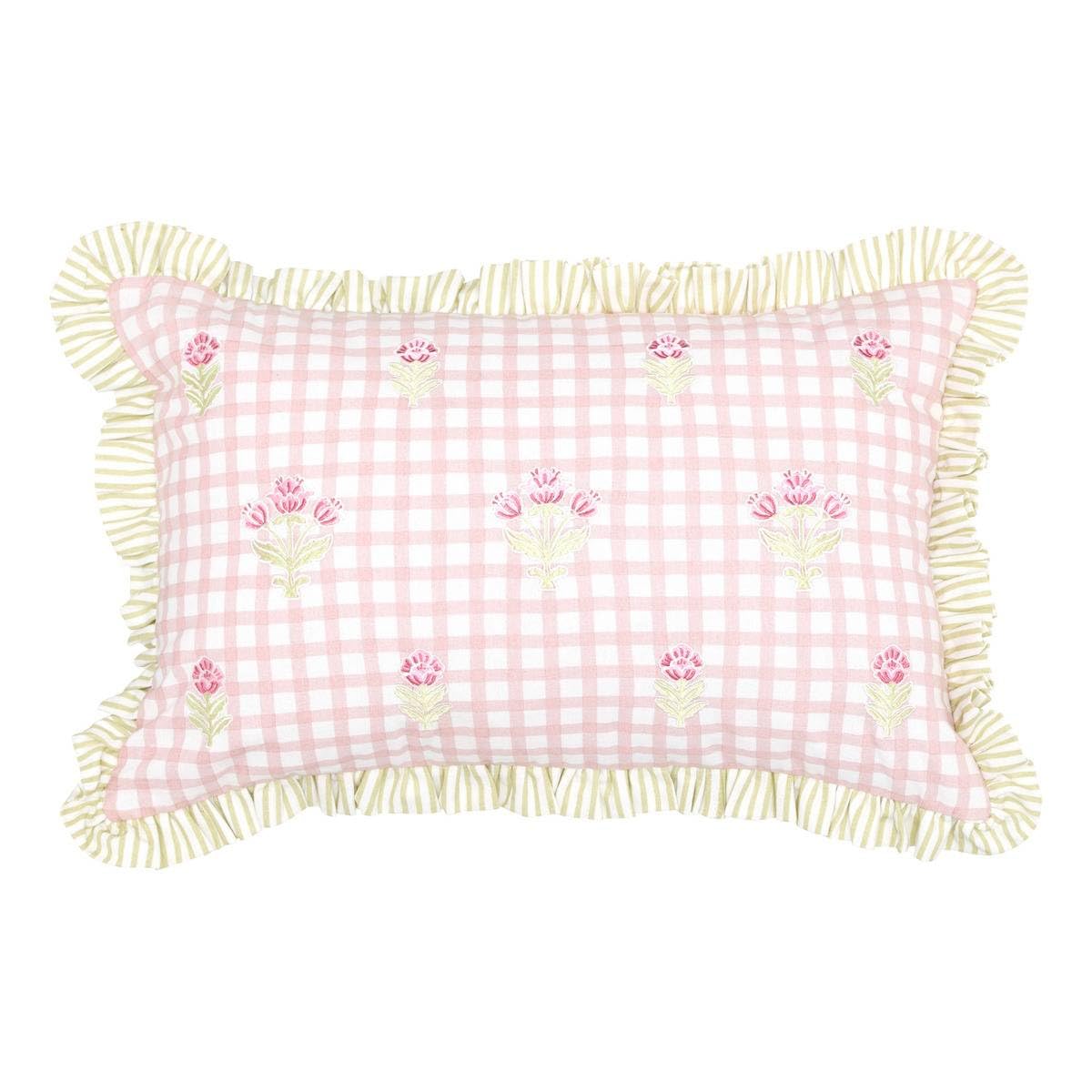 Coussin fleur de rose Atmosphera une touche de tendresse et douceur rose