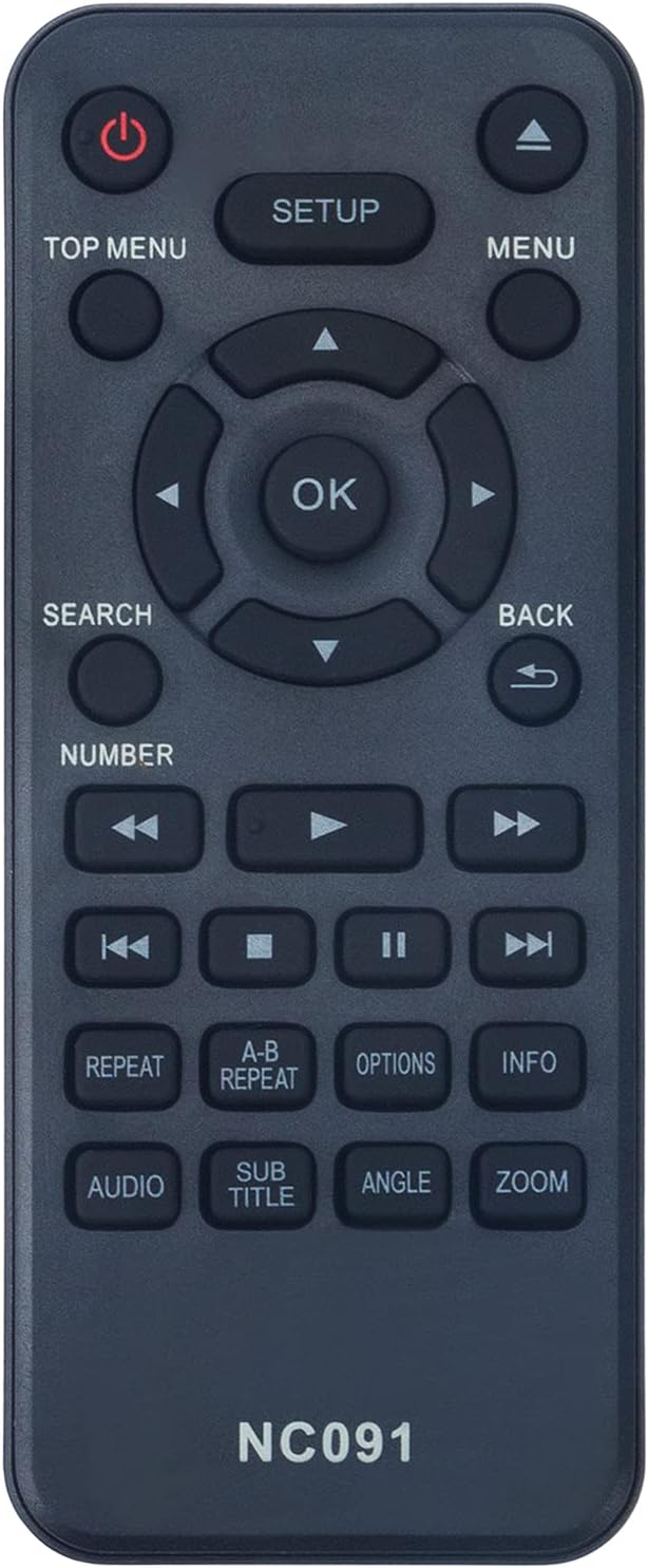 NC091UL NC091 Replacement Remote Commander fit for Philips DVD Player DVP2702/F7 DVP2902/F7 DVP2702 DVP2902 DVP2702F7 DVP2902F7