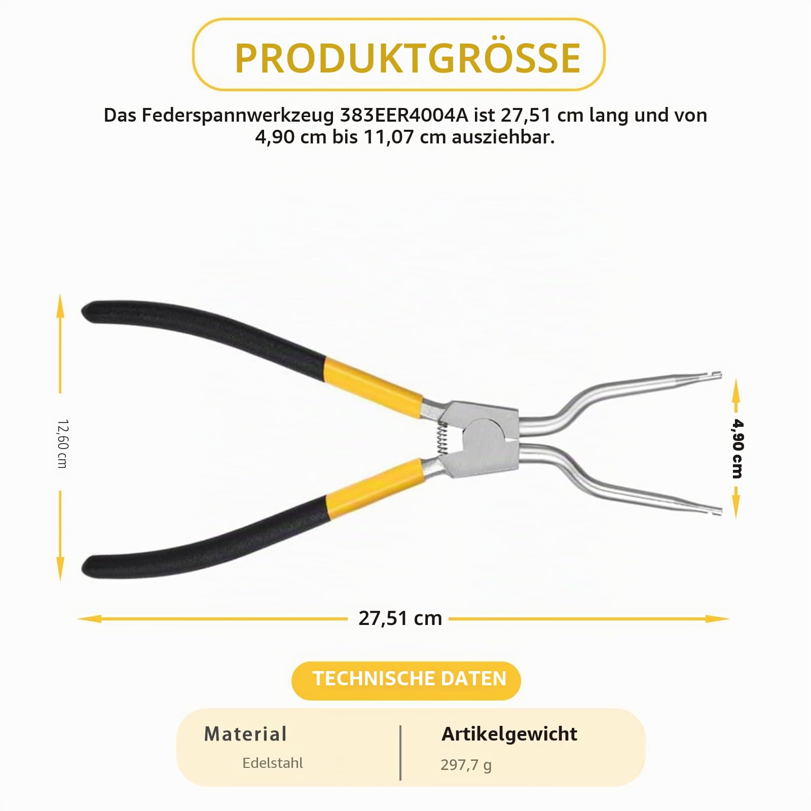 383EER4001A Waschmaschine Feder Entfernung Zange Werkzeug für LG und Samsung (gelb)