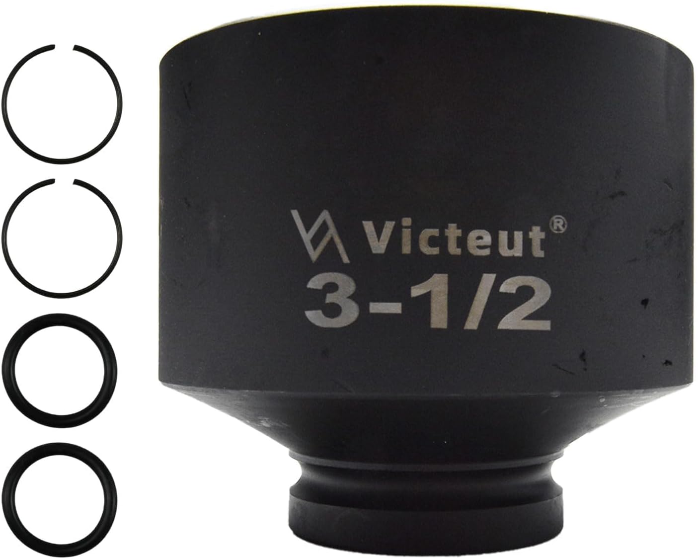 1" Drive 2-15/16" Impact Socket, 6-Point, Heat Treated Cr-V Alloy Steel, One-Piece Forged, Surface Phosphating and Blackening Treatment, Anti-rust, Radius Corner Design, No Harm to Nut Corners