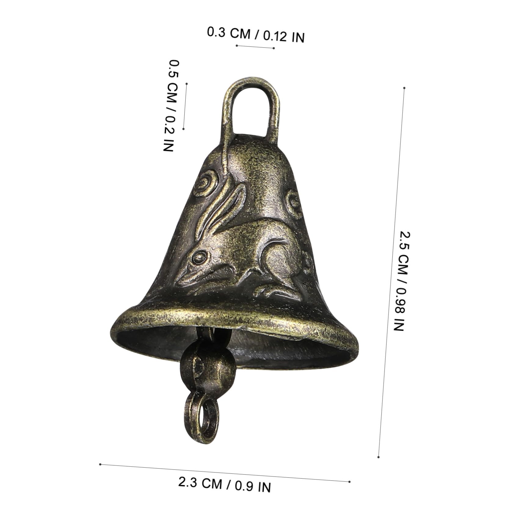 Generic 40 szt. Dzwonki ze stopu w stylu vintage do dzwonków wietrznych i wiszących ozdób Wielofunkcyjne metalowe dzwonki do dekoracji feng shui Obroże dla psów Breloki do kluczy Akcesoria