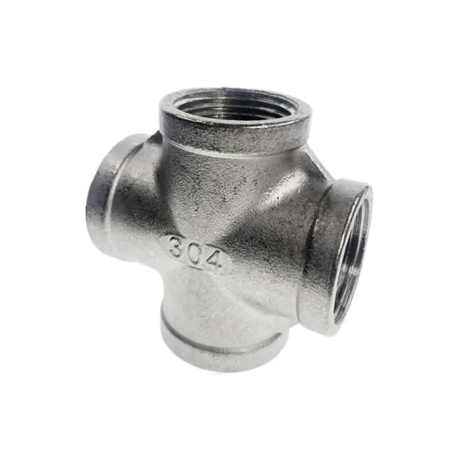 Thread 4 Way Female Cross Coupling Connector SS 304 Pipe Fitting BSP(DN50)