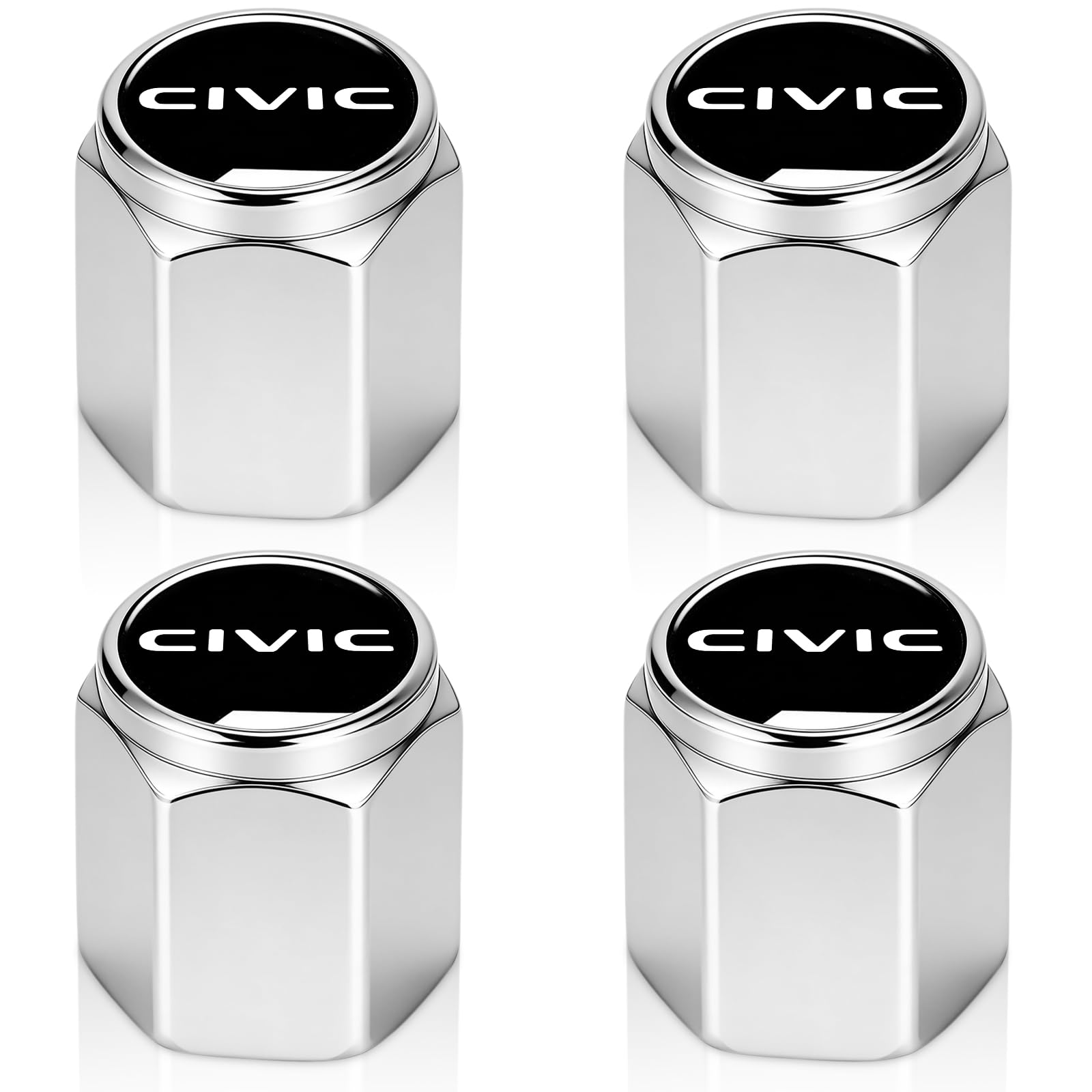 Tire Valve Stem Cap Cover Compatible for Mercedes Benz Series Belt O-Ring Seal tire Valve caps Silver 4 Pcs — view 10