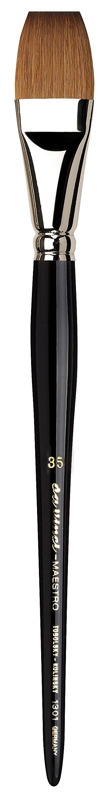 da Vinci Brushes 1301-35 Watercolor Series 1301 Maestro Paint Brush, Flat Kolinsky Red Sable, Size 35