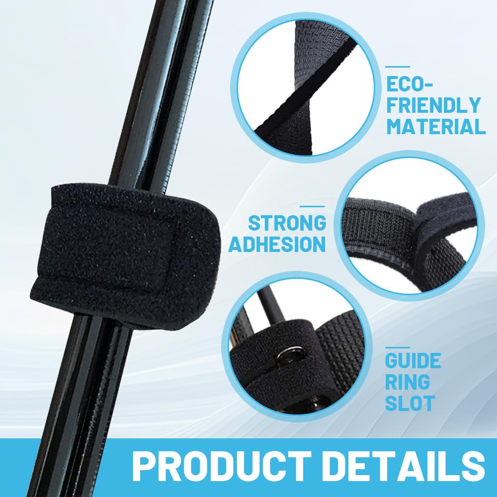 5 Cintas De Velcro Para Cañas De Pescar, Cinta Elástica Para Cañas De Pescar, Cinta De Velcro Para Cañas De Pescar, Cintas De Velcro Para Cañas De Pescar, Raquetas De Bádminton, Palos De Golf